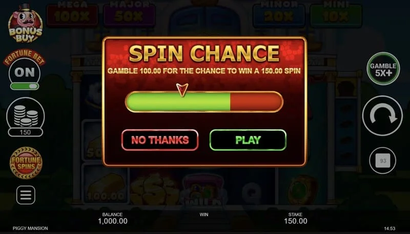 Piggy Mansion – Free Spins -kierroksen käynnistäminen